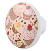 祝いのカップケーキからのパターン セラミックノブ (右)