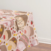 祝いのカップケーキからのパターン テーブルクロス (インサイチュ)