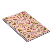 祝いのカップケーキからのパターン ノートブック (右側)