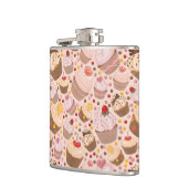 祝いのカップケーキからのパターン フラスク (左)