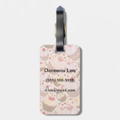 祝いのカップケーキからのパターン ラゲッジタグ (裏面縦)