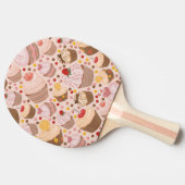 祝いのカップケーキからのパターン 卓球ラケット (横)