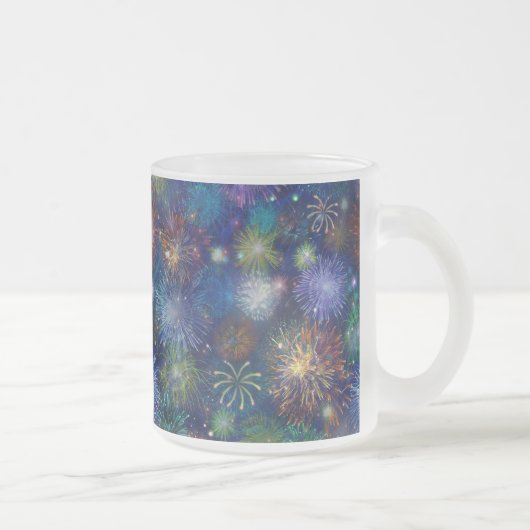 祝いの花火 フロストグラスマグカップ (右)