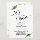 祝いましょう 華やぐ書と緑 招待状 (正面/裏面)