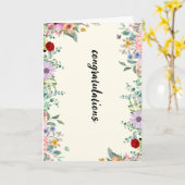 祝いフローラバナー カード (黄色い花)