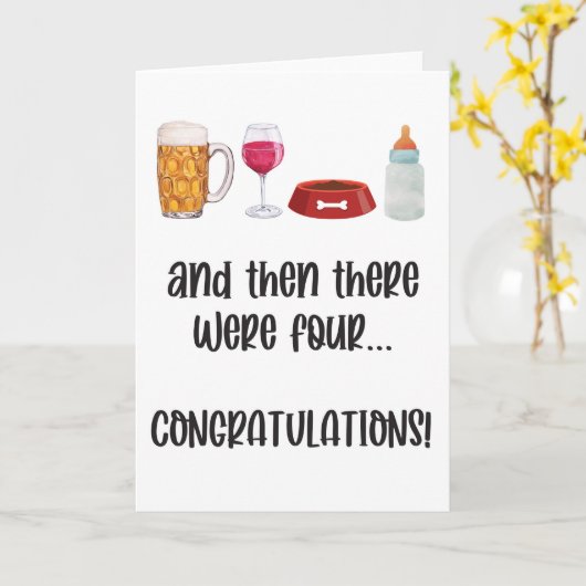 祝い新生児カード カード (黄色い花)