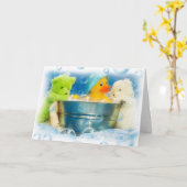 祝い/ベビー カード (黄色い花)