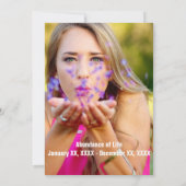 祝い 招待状 (裏面)