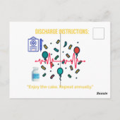 祝うか？鎮静するか？看護師の選択 - ダークユーモア ポストカード (裏面)