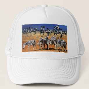 「祝おユニークさんのストライプ」 Zebra Art キャップ