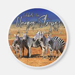 「祝おユニークさんのストライプ」 Zebra Art マグネット