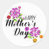 祝お母さん&喜び:ハッピーマザーズデイコレクション ラウンドシール (正面)
