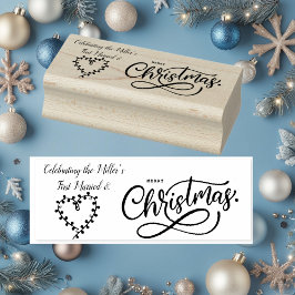 祝が最初で愉快な結婚したクリスマス ラバースタンプ