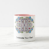 "祝って下さいあなたの日を!" Theresa Hartman ツートーンマグカップ (中央)