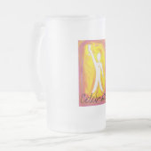 祝って下さい! フロストグラスビールジョッキ (正面左)