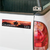 祝って下さい… 生命 バンパーステッカー (トラック上)