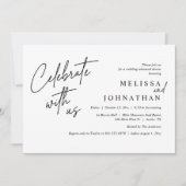 祝と一緒にモダンの結婚リハーサル 招待状 (正面)