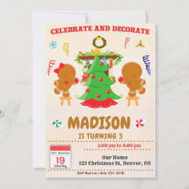 祝と飾の生誕日の招待状 招待状