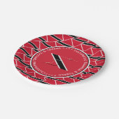 祝のトリニダード・トバゴ国旗の写カスタム真 ペーパープレート (アングル)