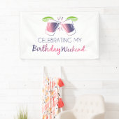 祝のマイ誕生日月間ビニルシンボルや象徴 横断幕 (インサイチュ)