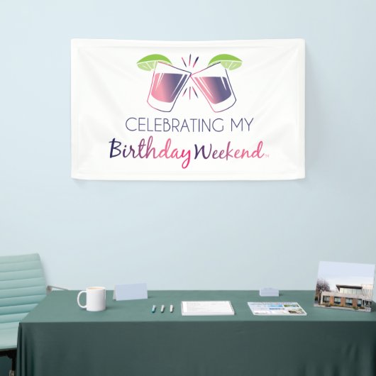 祝のマイ誕生日月間ビニルシンボルや象徴 横断幕 (トレードショー)