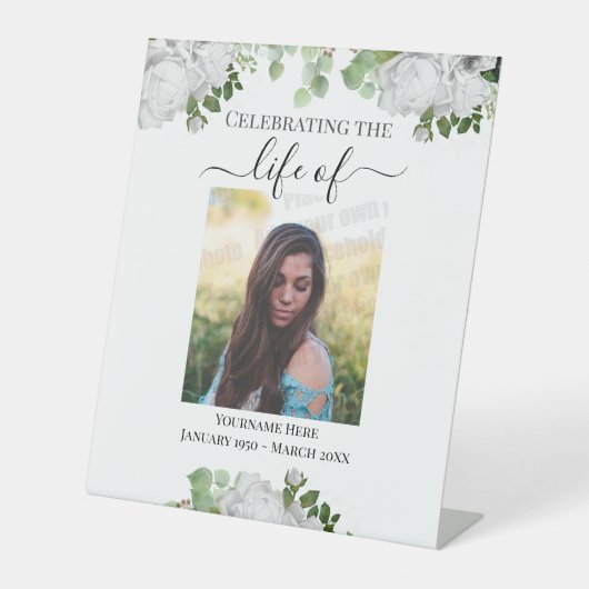 祝のライフフローラワンフォト 台座サイン (正面)