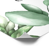 祝の人生24x36緑の葉葬儀 ポスター (角)