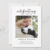 祝の写真供養の生涯 招待状 (正面)