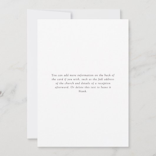 祝の写真供養の生涯 招待状 (裏面)