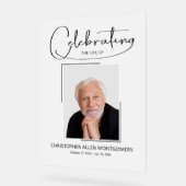 祝の写真葬式の生涯 アクリルサイン (傾斜)