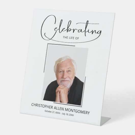 祝の写真葬式の生涯 台座サイン (正面)