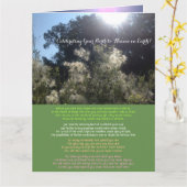 祝の天国への誕生 カード (黄色い花)