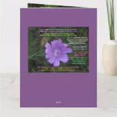 祝の天国への誕生 カード (裏面)