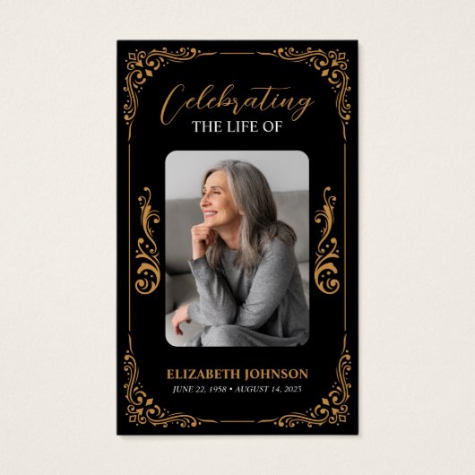 祝の生涯の記念写真カード (正面)