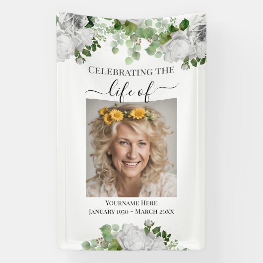 祝の生涯フローラワンフォト 横断幕 (縦)