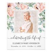 祝の生涯赤面ピンク牡丹メモリアル フォトプリント            (正面)