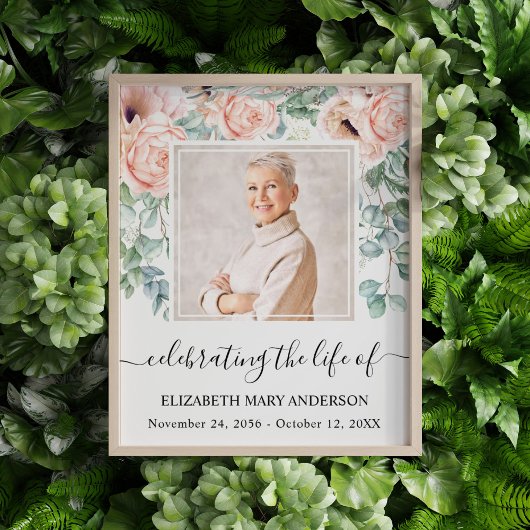 祝の生涯赤面ピンク牡丹メモリアル フォトプリント           