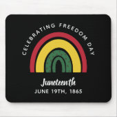 祝の自由の日1865年6月レインボー マウスパッド (正面)