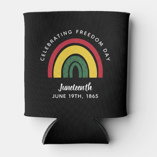 祝の自由の日1865年6月レインボー 缶クーラー (正面)