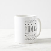 祝の10周年記念 コーヒーマグカップ (正面右)
