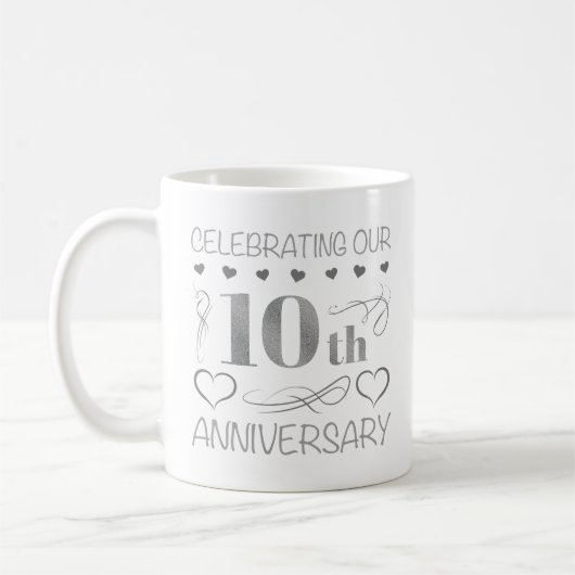 祝の10周年記念 コーヒーマグカップ (左)