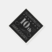 祝の10周年記念 スタンダードカクテルナプキン (角)