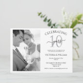 祝の10年の写真ルビー記念日パーティー 招待状 (スタンド正面)