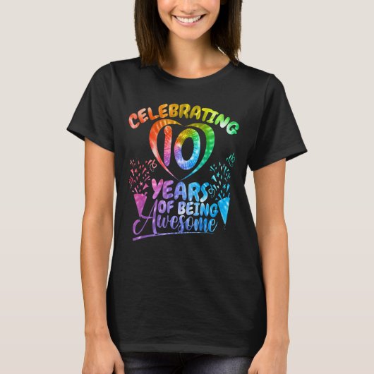 祝の10年間の誕生日素晴らしCos Tシャツ (正面)