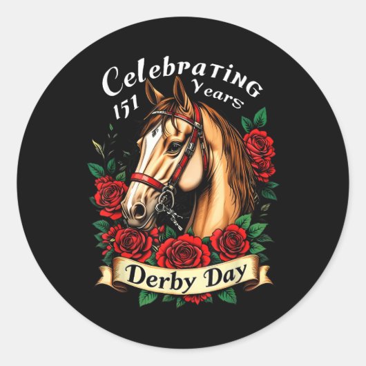 祝の151年ダービーデイバラ競馬競走 ラウンドシール (正面)