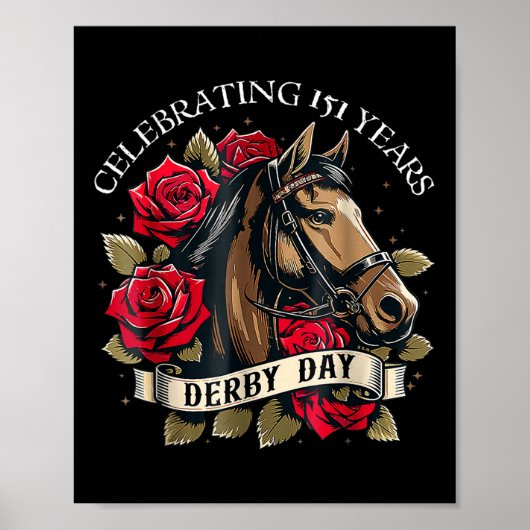 祝の151年Ky Derby Dayメンズウィメンズヴィンタ ポスター (正面)
