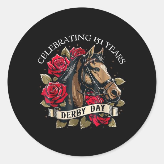 祝の151年Ky Derby Dayメンズウィメンズヴィンタ ラウンドシール (正面)