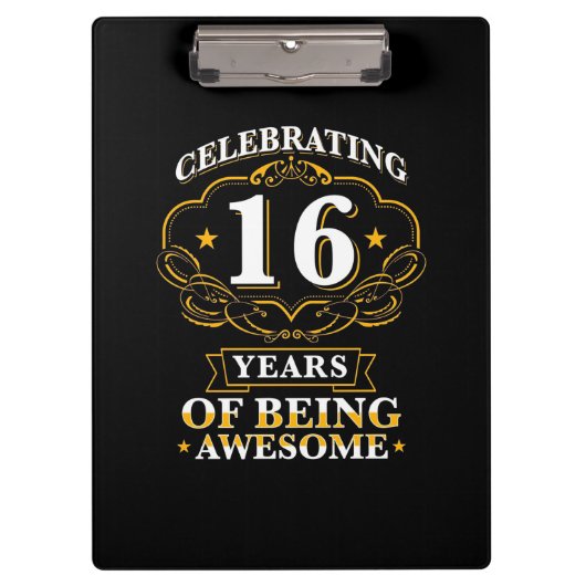 祝の16年素晴らし クリップボード (正面)