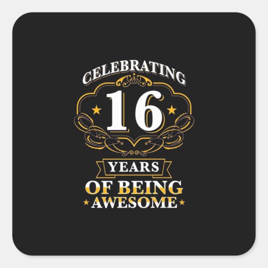 祝の16年素晴らし スクエアシール (正面)