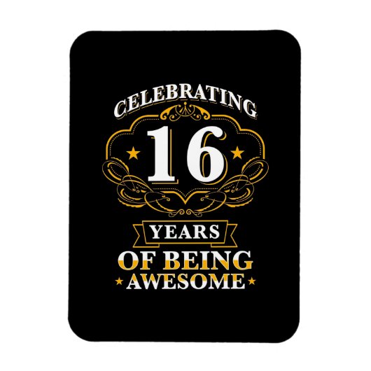 祝の16年素晴らし マグネット (縦)